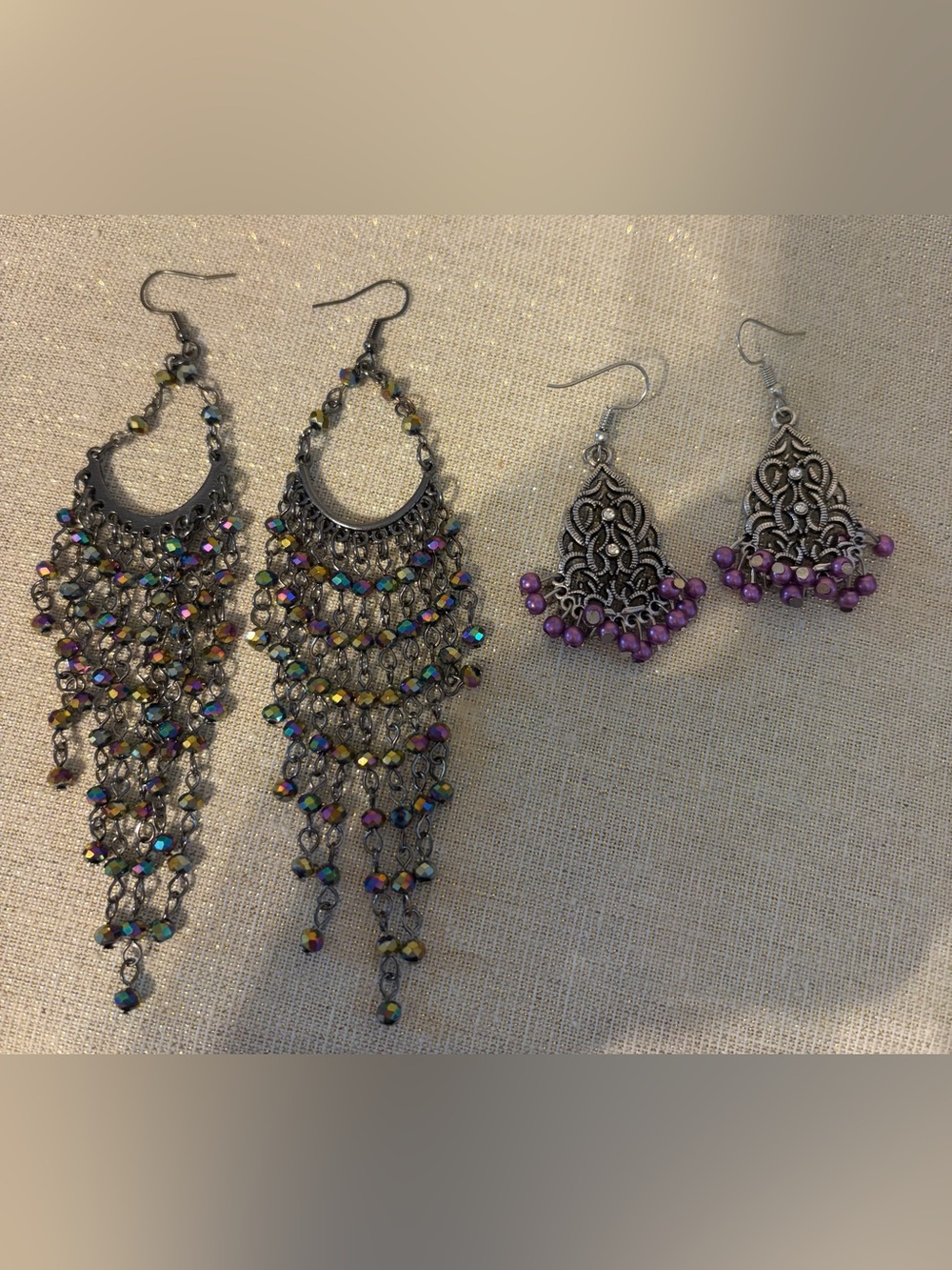 Multi-Color Crystal Fringe Drop Earrings - Women Jewelry